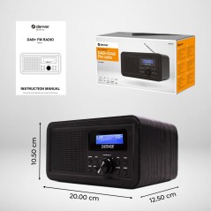 DENVER DAB-30 Portable DAB Radio Black - Exceptional Sound Quality & Sleek Design!